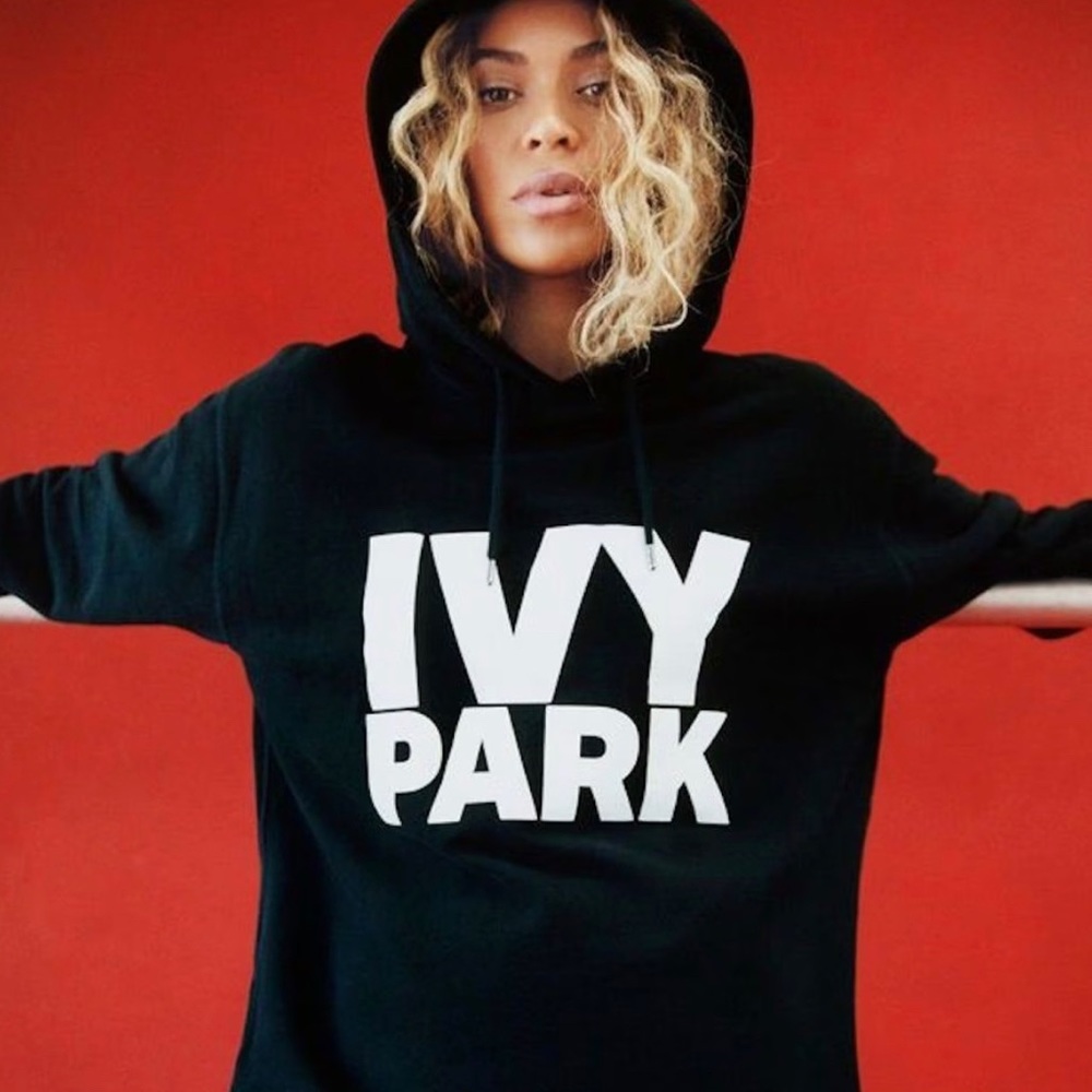 SOLD! IVY PARK Black hoodie Essential Logo Cotton New Without Tag Size S - Picture 1 of 15